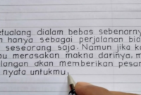 Tulisan Bagus dan Rapi di Buku Tulis