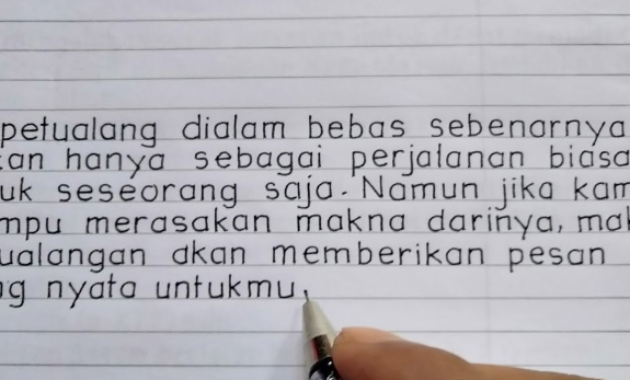 Tulisan Bagus dan Rapi di Buku Tulis