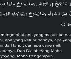 (Gambar.4.9. Surah Saba ayat 34:2)