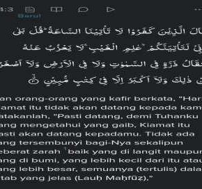 Gambar.5.9. Surah Saba ayat 34:3